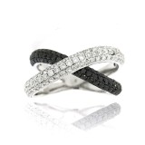 Black Diamond  Pave "X" Ring